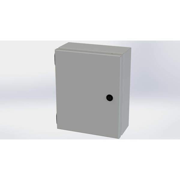 1/4 Turn Latch Electrical Enclosures, 10 in H, 4 in D, 8 in W, NEMA 3R, 4, 12, 13, Carbon Steel
